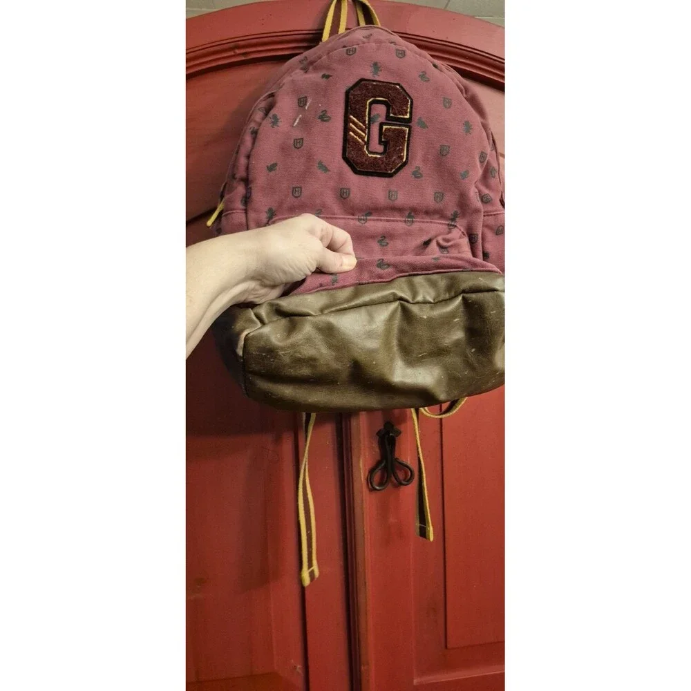 Pottery Barn Teen Harry Potter Gryffindor Canvas Backpack Bag Burgundy Collect